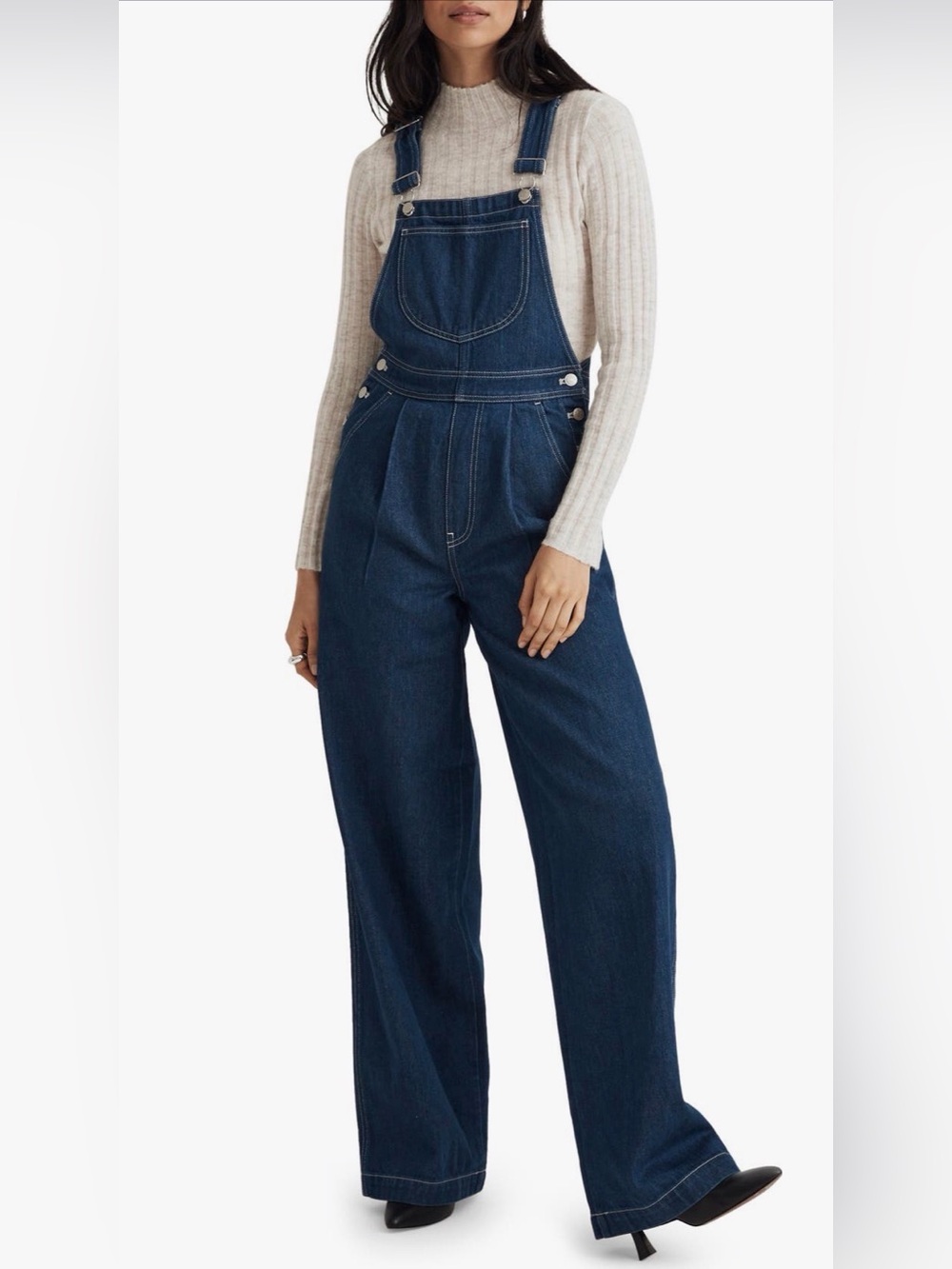 Madewell Super Wide-Leg Denim Overalls NWT